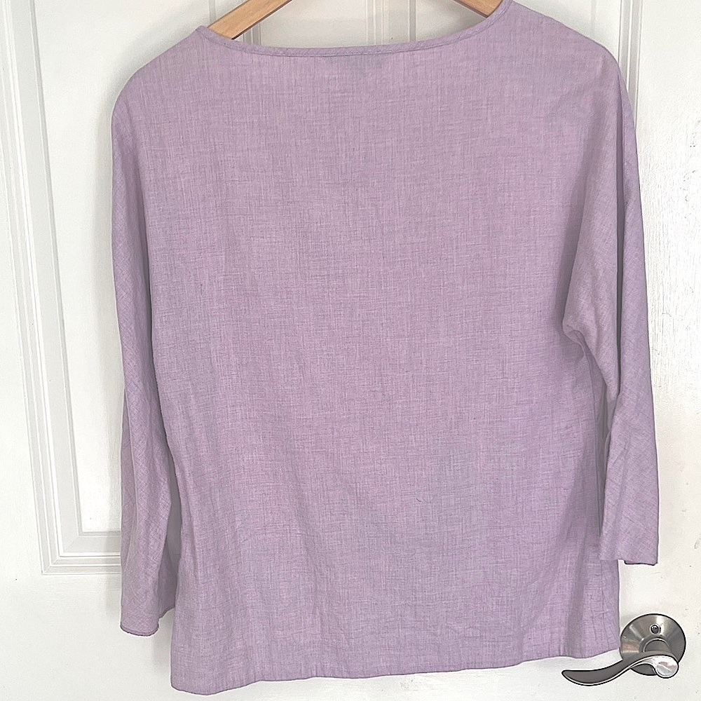 Brooks Brothers Lavender wool blend Blouse with 3/4 Sleeves Sz 4 - Picture 8 of 8